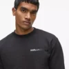 Kadife logolu bisiklet yaka sweatshirt Kadife logolu bisiklet yaka sweatshirt