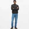 Kadife logolu bisiklet yaka sweatshirt Kadife logolu bisiklet yaka sweatshirt