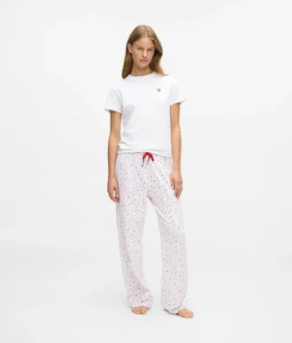 Kalp desenli pijama takımı