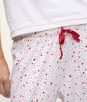 Kalp desenli pijama takımı