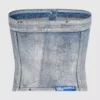Kaplamalı denim büstiyer Kaplamalı denim büstiyer