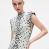 Kar leoparı desenli örme elbise Kar leoparı desenli örme elbise