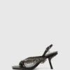 Karmel saçaklı topuklu slingback ayakkabı Karmel saçaklı topuklu slingback ayakkabı