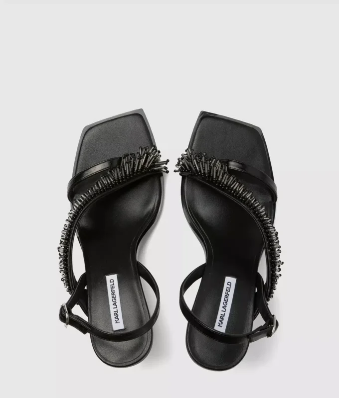 Karmel saçaklı topuklu slingback ayakkabı Karmel saçaklı topuklu slingback ayakkabı