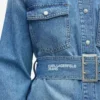 Kemerli denim gömlek Kemerli denim gömlek