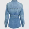 Kemerli denim gömlek Kemerli denim gömlek