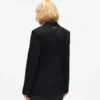Kemerli kontrast yakalı blazer Kemerli kontrast yakalı blazer