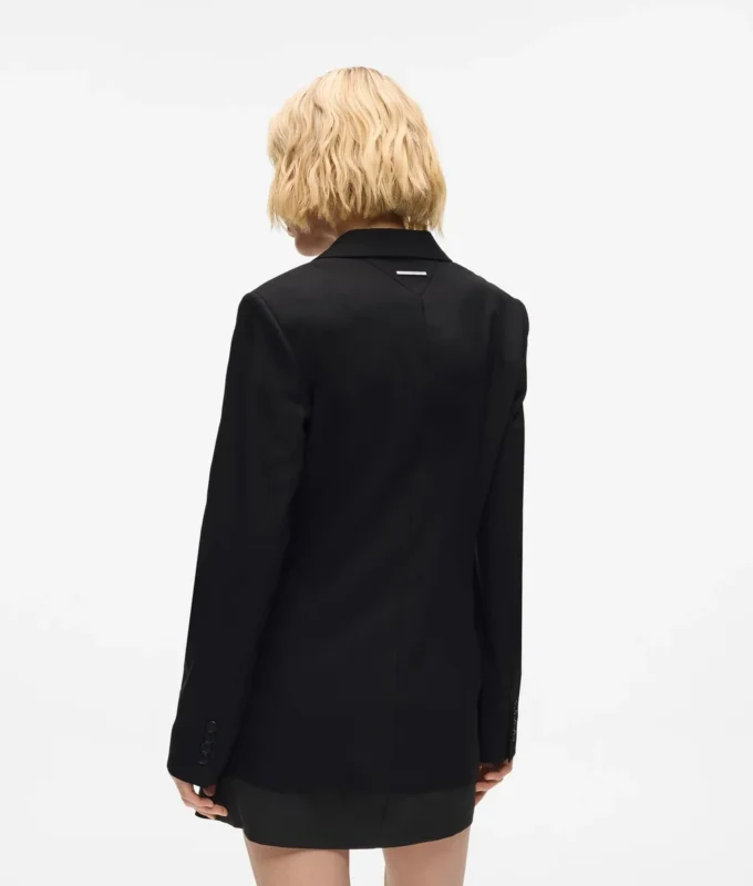 Kemerli kontrast yakalı blazer Kemerli kontrast yakalı blazer