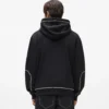 Kontrast dikişli kapüşonlu sweatshirt Kontrast dikişli kapüşonlu sweatshirt