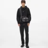 Kontrast dikişli kapüşonlu sweatshirt Kontrast dikişli kapüşonlu sweatshirt