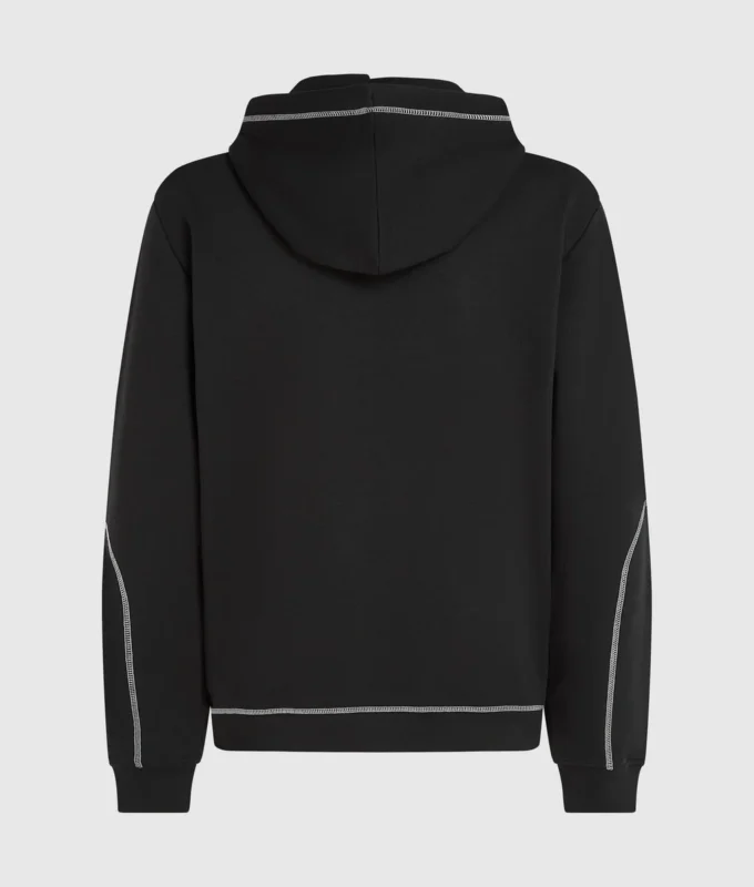 Kontrast dikişli kapüşonlu sweatshirt Kontrast dikişli kapüşonlu sweatshirt