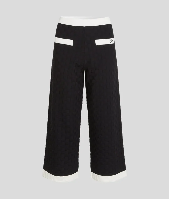KONTRAST PİPLİ ÖRGÜ PANTOLON KONTRAST PİPLİ ÖRGÜ PANTOLON