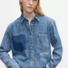 Kutu kesim denim gömlek Kutu kesim denim gömlek