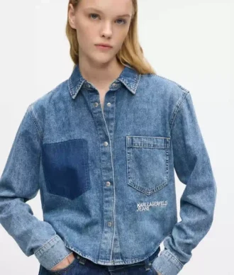 Kutu kesim denim gömlek
