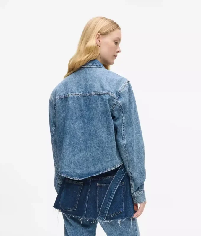 Kutu kesim denim gömlek Kutu kesim denim gömlek