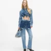 Kutu kesim denim gömlek Kutu kesim denim gömlek
