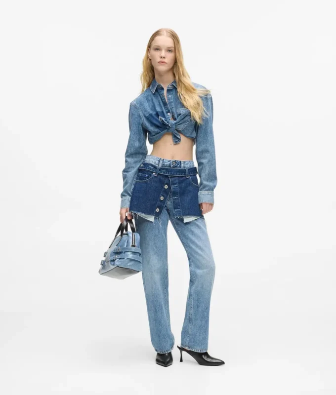 Kutu kesim denim gömlek Kutu kesim denim gömlek