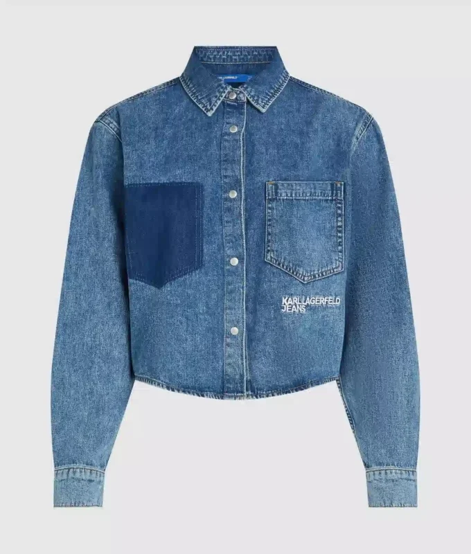 Kutu kesim denim gömlek Kutu kesim denim gömlek