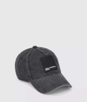 Kutu logolu denim şapka