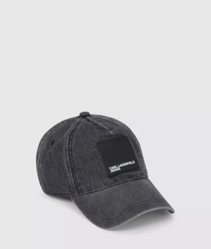 Kutu logolu denim şapka Kutu logolu denim şapka