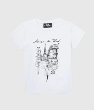 Kızlar için Maison de Karl T-shirt