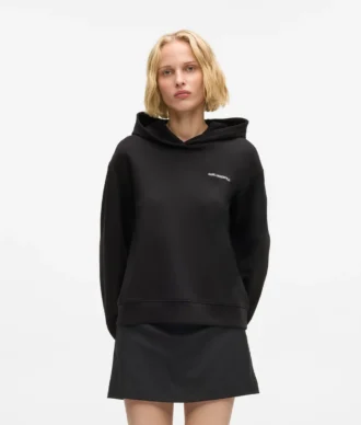 Logo bantlı kapüşonlu sweatshirt