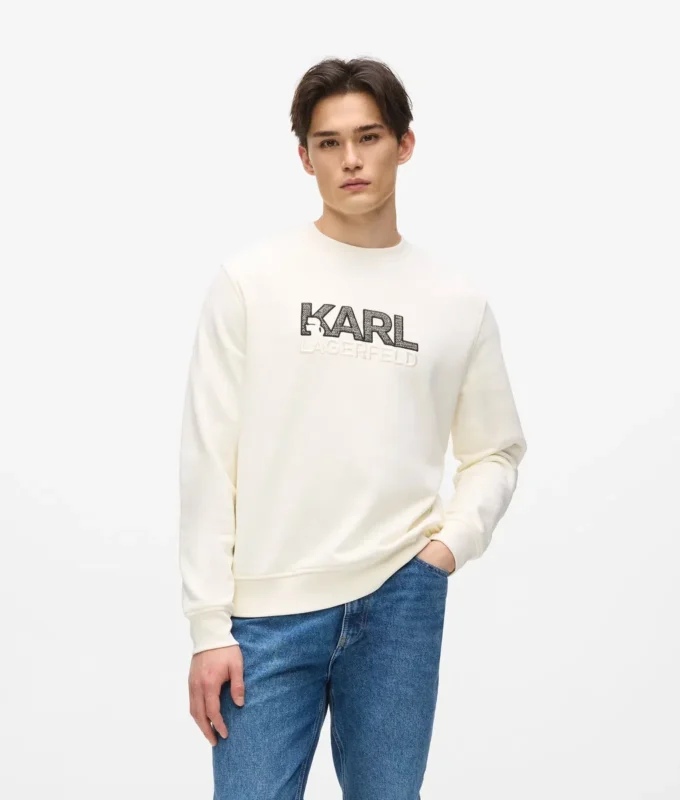 Logo baskılı bisiklet yaka sweatshirt Logo baskılı bisiklet yaka sweatshirt