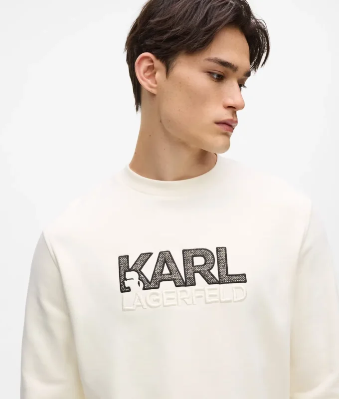 Logo baskılı bisiklet yaka sweatshirt Logo baskılı bisiklet yaka sweatshirt