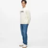 Logo baskılı bisiklet yaka sweatshirt Logo baskılı bisiklet yaka sweatshirt