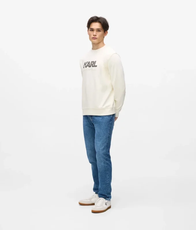 Logo baskılı bisiklet yaka sweatshirt Logo baskılı bisiklet yaka sweatshirt