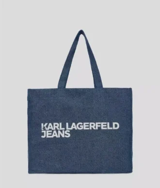 LOGO DENIM ALIŞVERİŞ ÇANTASI