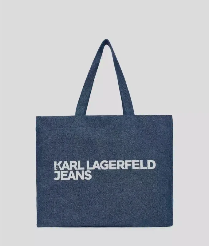 LOGO DENIM ALIŞVERİŞ ÇANTASI LOGO DENIM ALIŞVERİŞ ÇANTASI