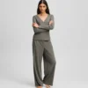 LOGO RIBBED PİJAMA TAKIMI LOGO RIBBED PİJAMA TAKIMI