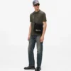 Logo slim crossbody çanta