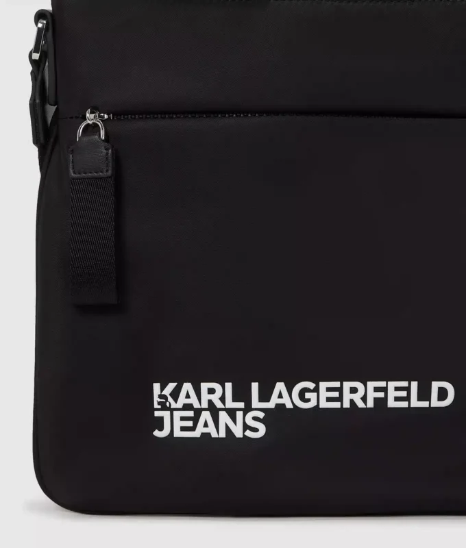 Logo slim crossbody çanta