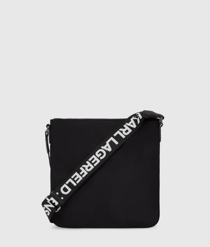 Logo slim crossbody çanta