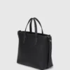 Metal logolu mini tote çanta