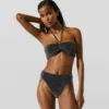 Metalik bandeau bikini üstü Metalik bandeau bikini üstü