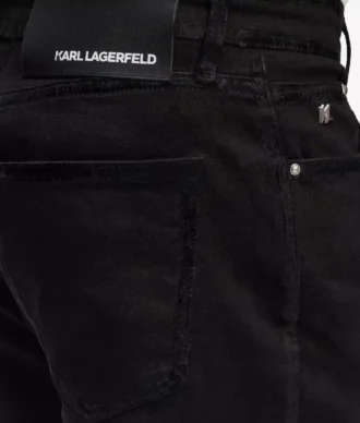 Metalik detaylı slim jean