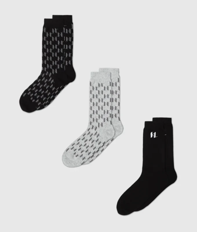 Monogram çoraplar – 3’lü paket Monogram çoraplar – 3’lü paket