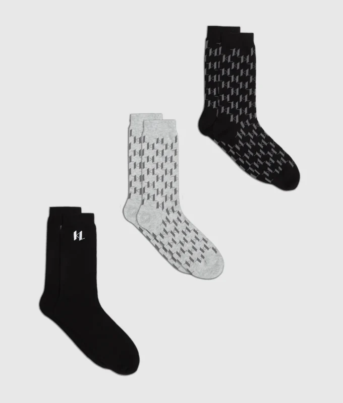 Monogram çoraplar – 3’lü paket Monogram çoraplar – 3’lü paket