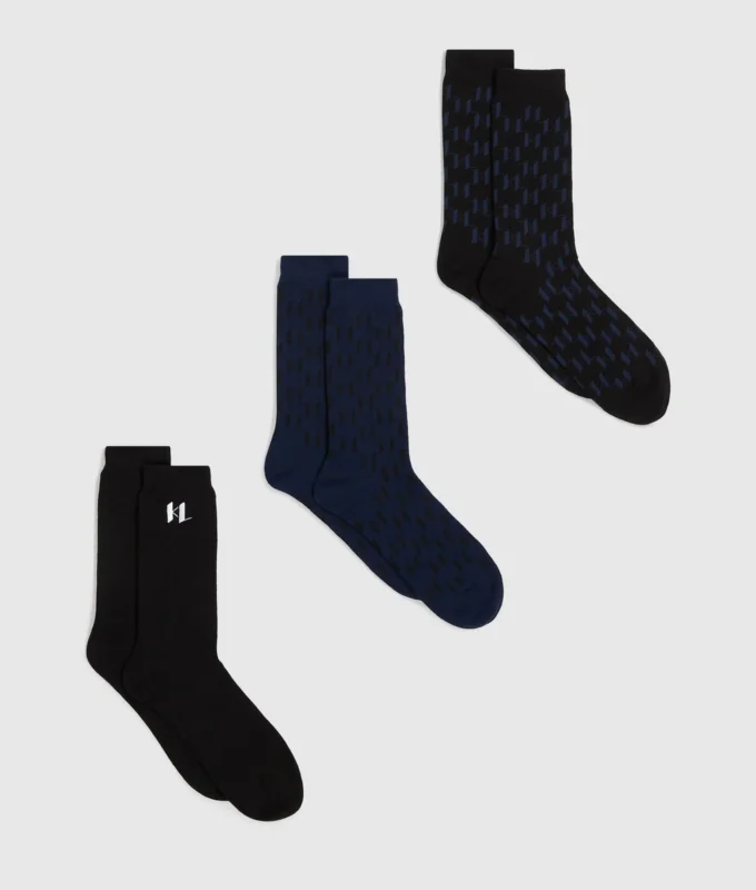 Monogram çoraplar – 3’lü paket Monogram çoraplar – 3’lü paket