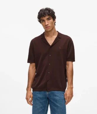 Monogram örgü polo gömlek Monogram örgü polo gömlek