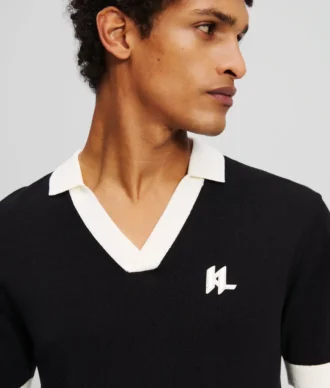 MONOGRAM ÖRGÜ POLO GÖMLEK