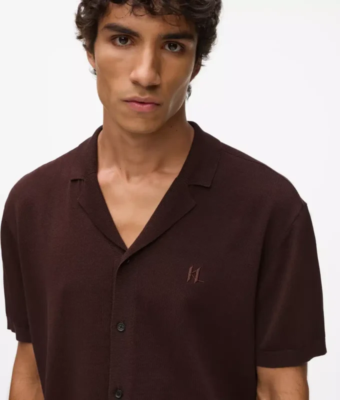 Monogram örgü polo gömlek Monogram örgü polo gömlek