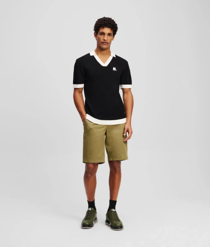 MONOGRAM ÖRGÜ POLO GÖMLEK MONOGRAM ÖRGÜ POLO GÖMLEK