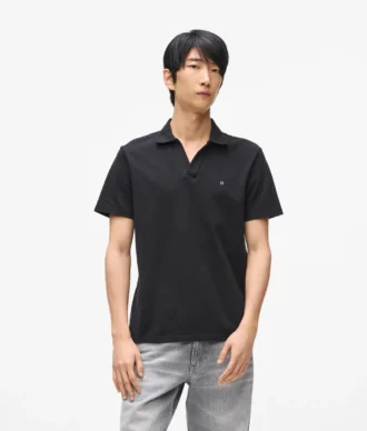 Monogram rozetli polo gömlek Monogram rozetli polo gömlek