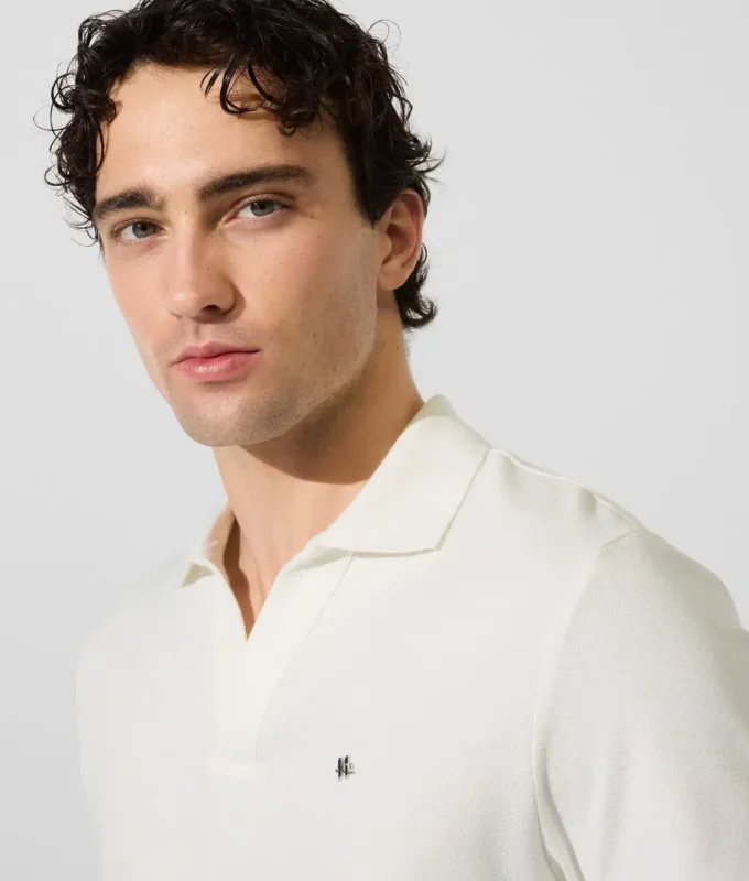 Monogram rozetli polo gömlek Monogram rozetli polo gömlek