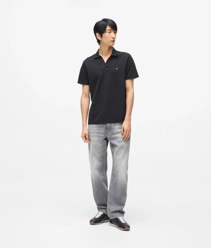 Monogram rozetli polo gömlek Monogram rozetli polo gömlek