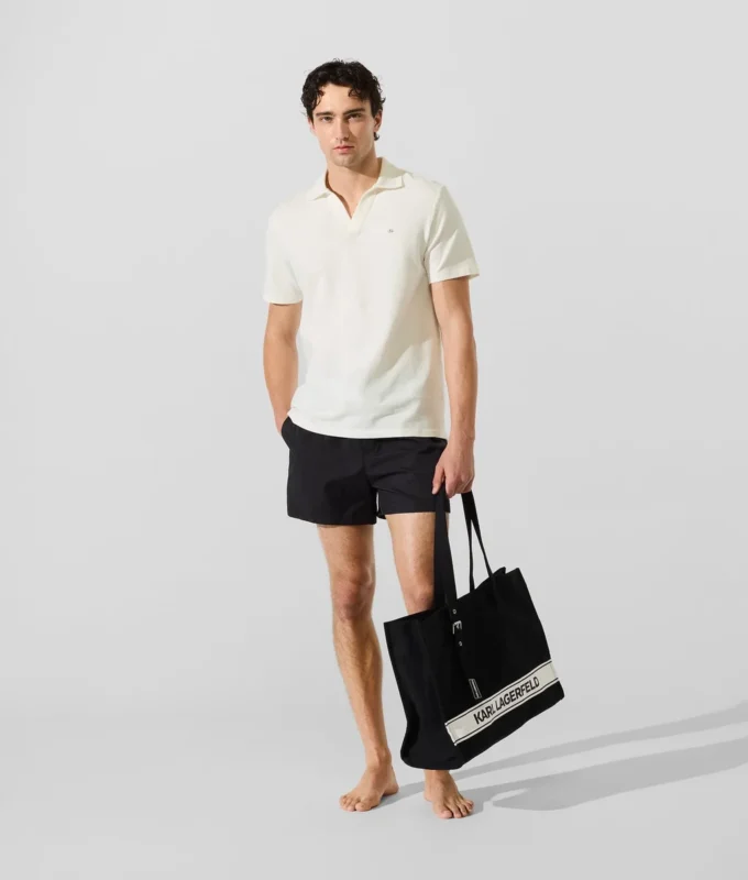 Monogram rozetli polo gömlek Monogram rozetli polo gömlek